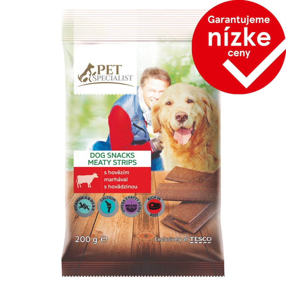 Tesco Pet Specialist Žuvacia pochúťka bohatá na hovädzinu 200 g