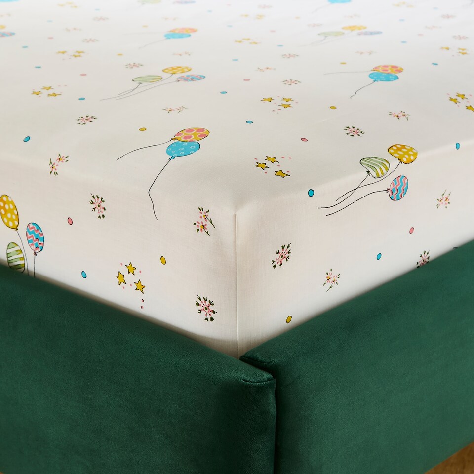 Silentnight Healthy Growth Circus Balloons Fitted Sheet Single
