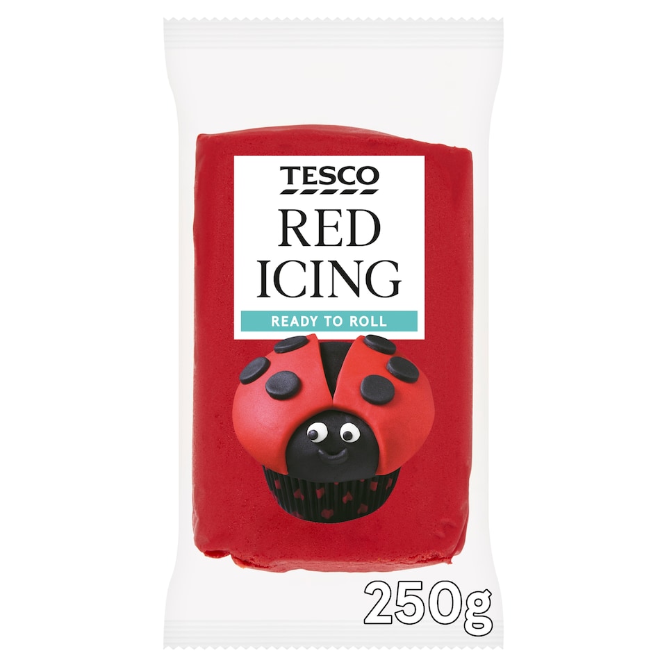 Tesco Ready To Roll Red Icing 250g