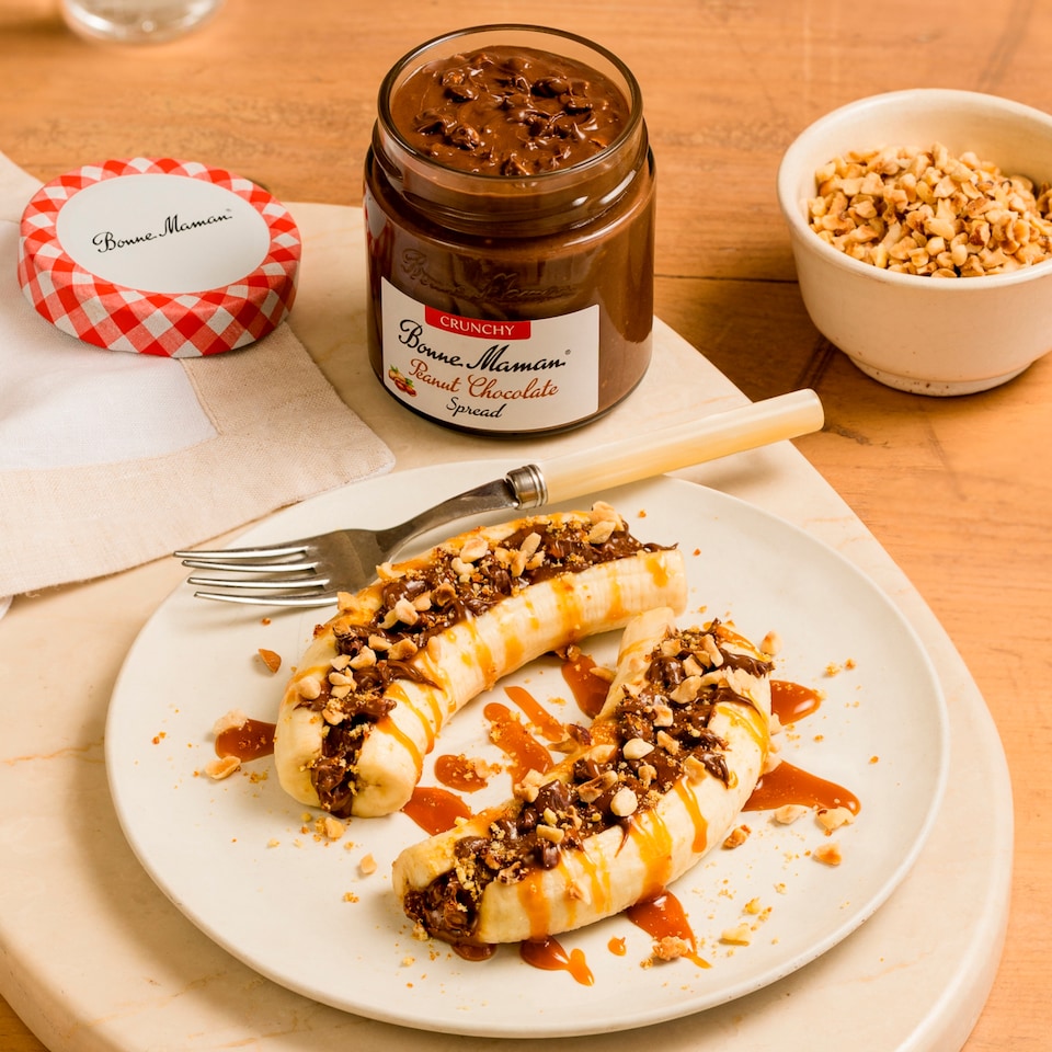 image 1 of Bonne Maman Crunchy Peanut Chocolate Spread 240g
