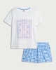 image 4 of F&F Pure Cotton Cocktail Short Pyjama Set in Multi Blue