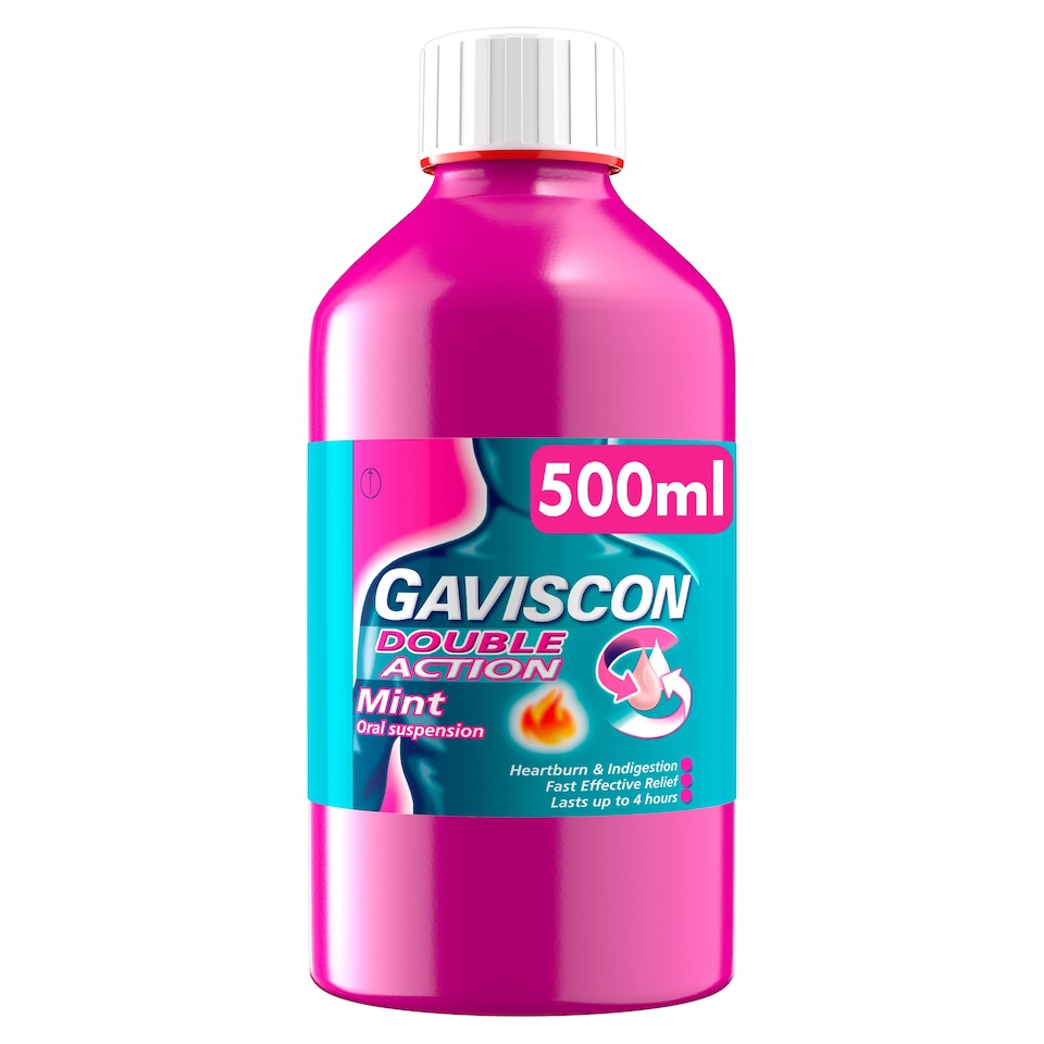 image 1 of Gaviscon Double Action Heartburn & Indigestion Liquid Mint 500ml