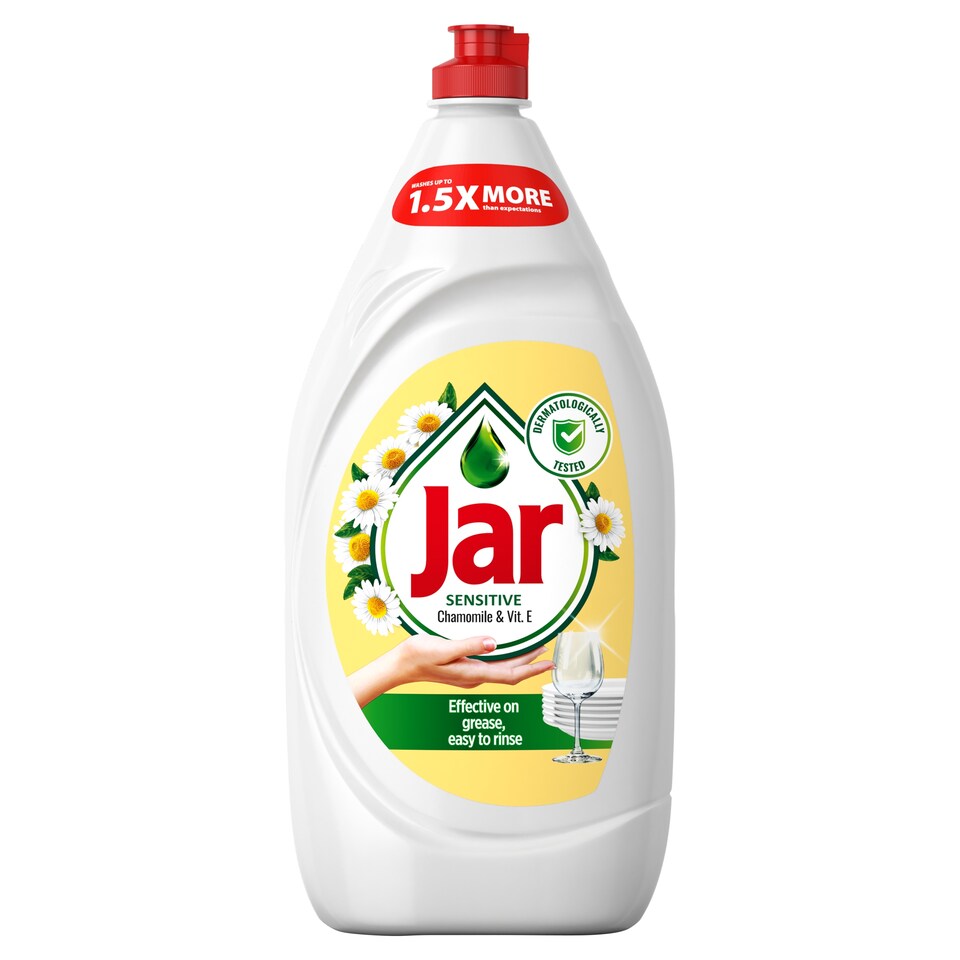 Jar Sensitive Chamomile & Vitamin E Tekutý Prostředek Na Mytí Nádobí Jemný K Rukám 1350 ML