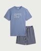 image 4 of F&F Pure Cotton Grandad Slogan Short Pyjama Set in Multi