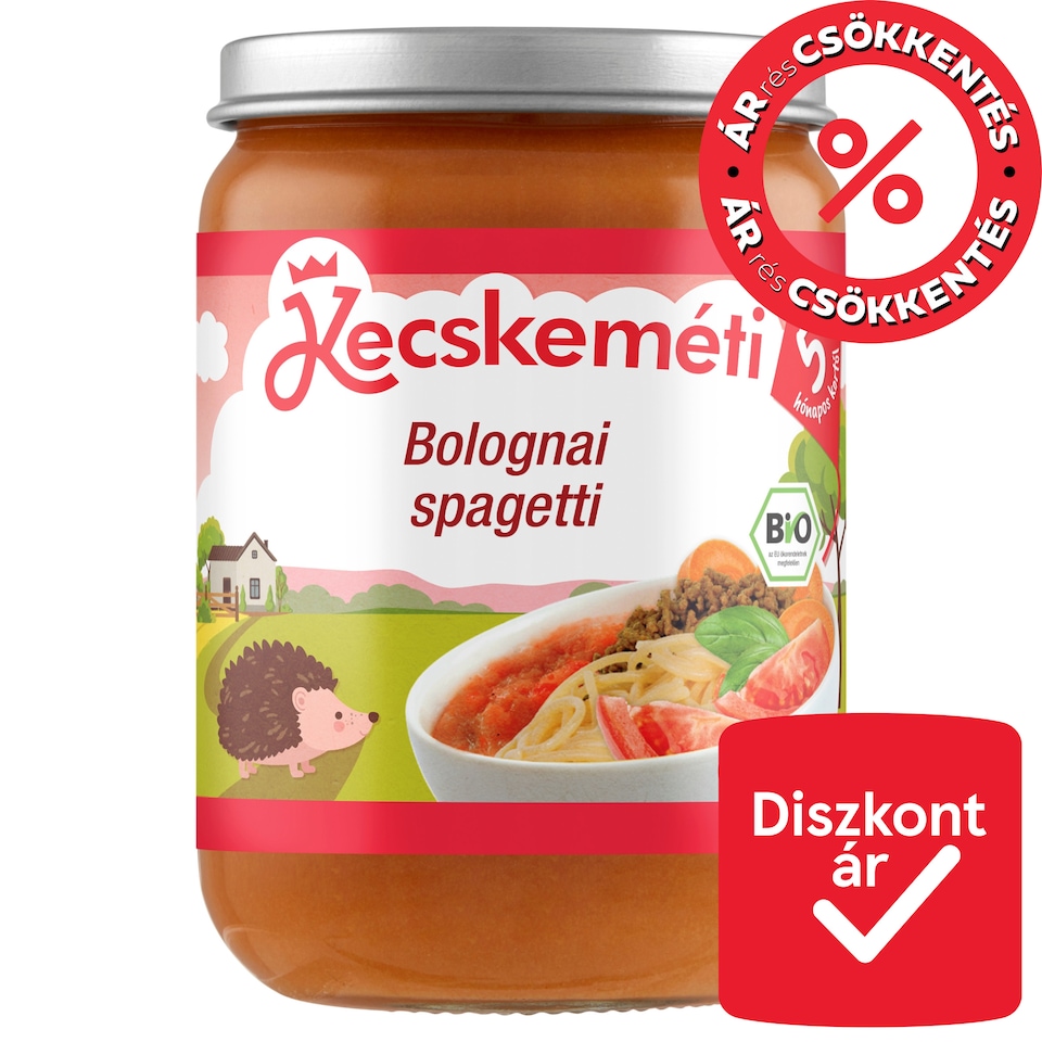 Kecskeméti bio bolognai spagetti bébiétel 5 hónapos kortól 190 g