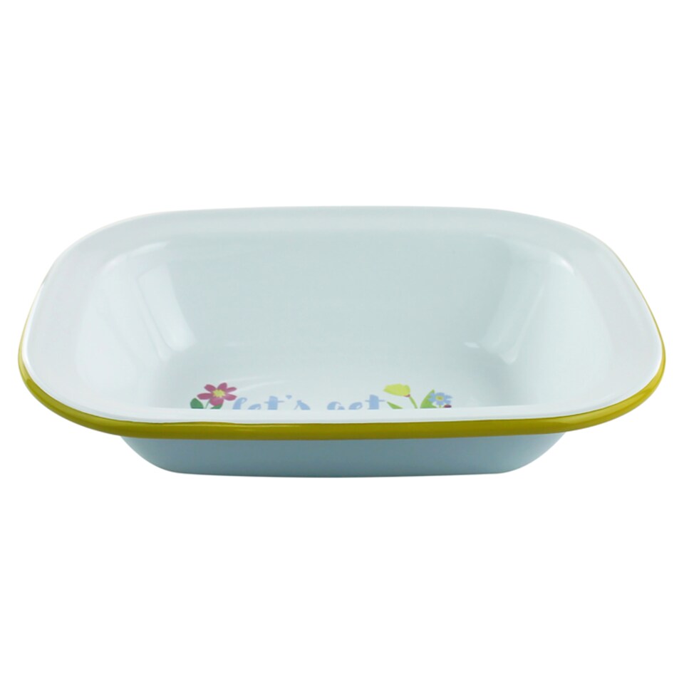 image 1 of Tesco Enamel Spring Pie Dish 26cm