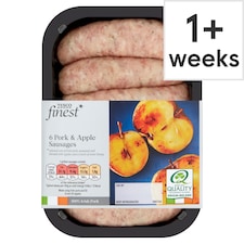 Tesco Finest* 6 Irish Pork And Apple Sausages 454G