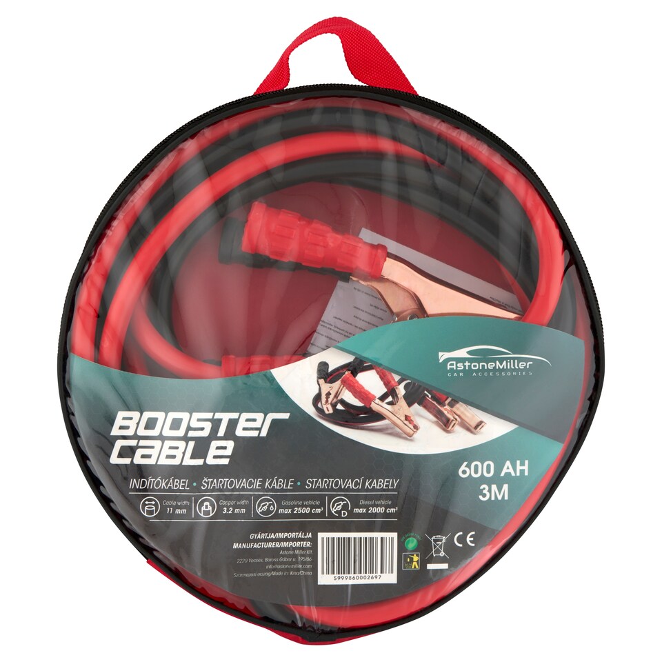 Astone Miller Startovací kabely 600 AH 3 m
