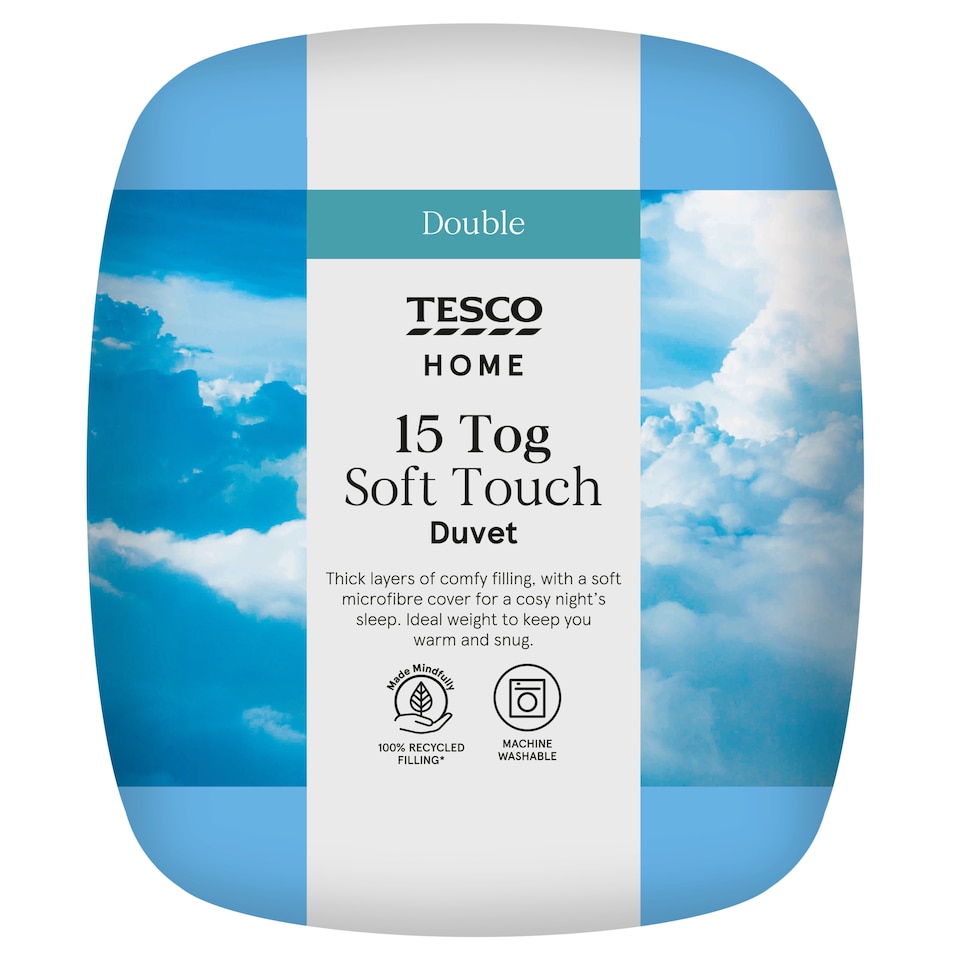 Tesco Soft Touch 15 Tog Duvet Set Double