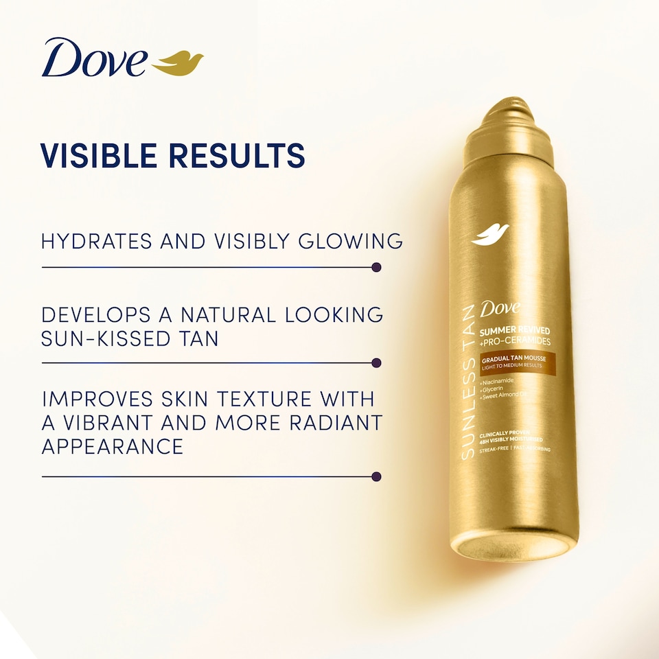 image 1 of Dove Derma Spa Body Mousse Fair To Medium 150Ml