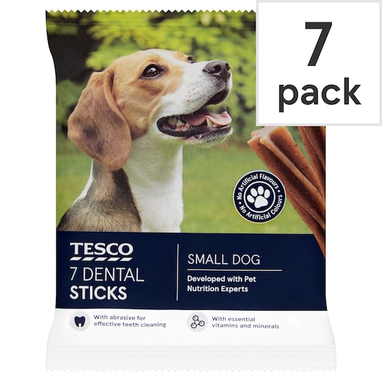 Tesco 7 Dental Sticks Smaller Dogs 110G Tesco Groceries