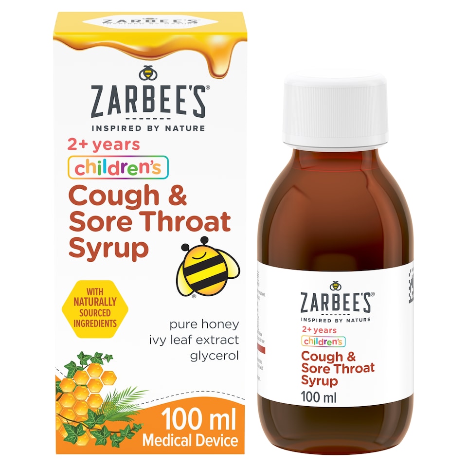 image 1 of Zarbee's Children's Sore Throat & Cough Syrup 2+ Years 100ml