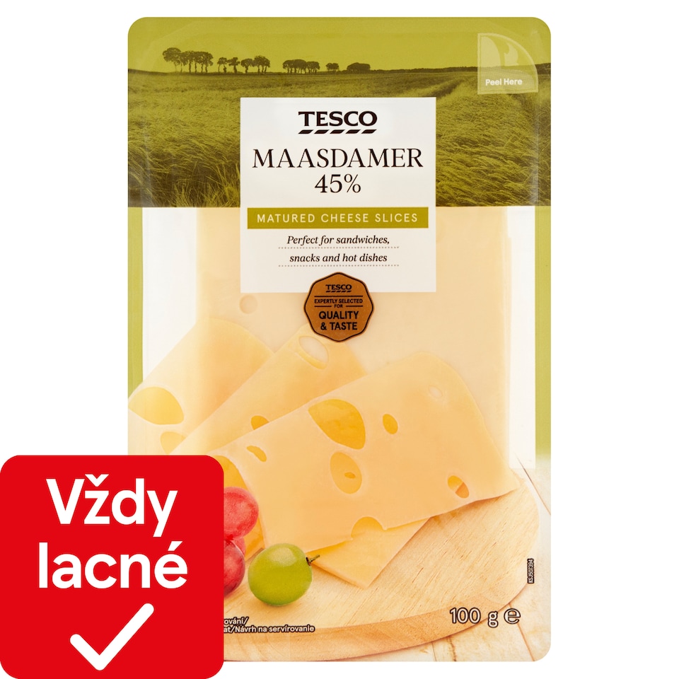 Tesco Maasdamer plátky 100 g