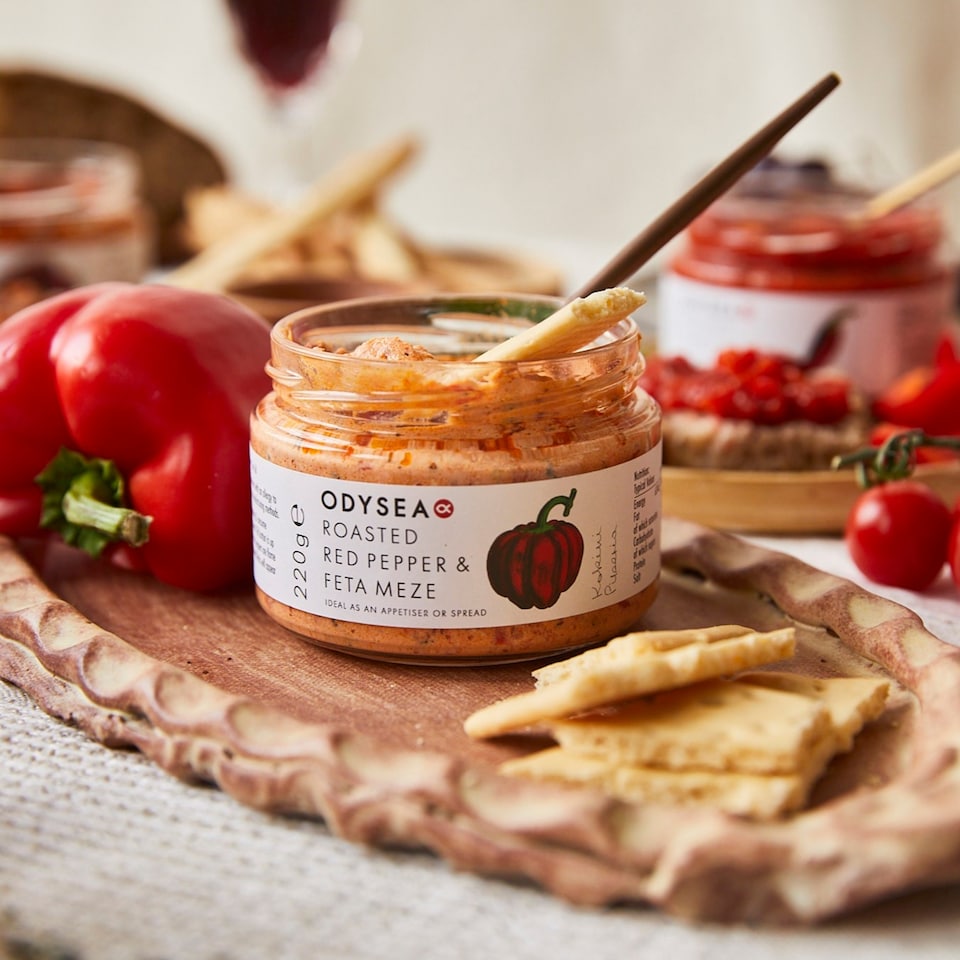 image 1 of Odysea Roasted Red Pepper & Feta Meze 220g