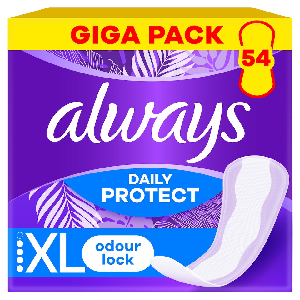 image 1 of Always Daily Protect Extra Long Odour Lock Pantyliners 54 Count