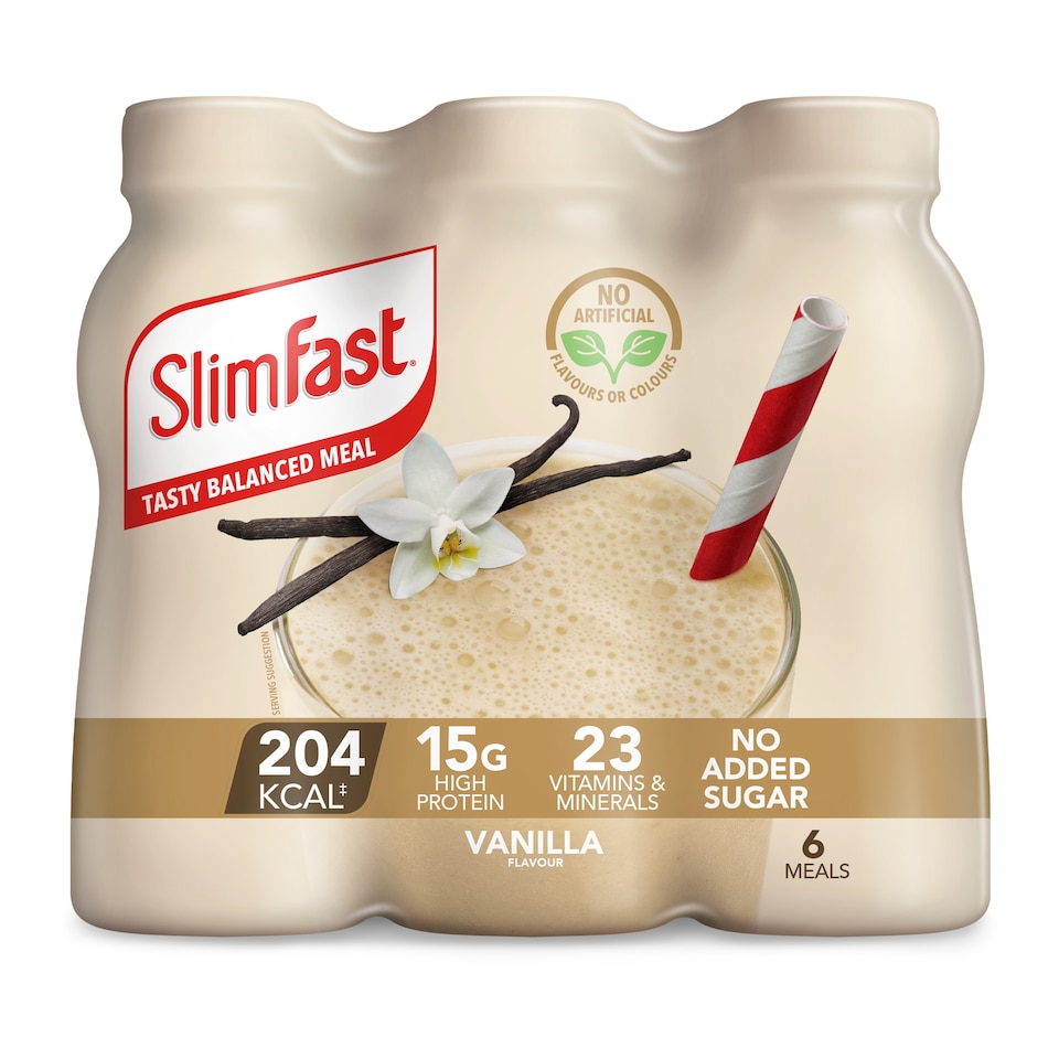 SlimFast Meal Replacement Shake - Vanilla 6 Pack 325ml