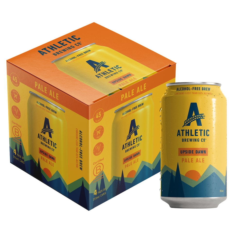 image 1 of Athletic Brewing Co Alcohol-Free Pale Ale - Upside Dawn 4 x 355ml