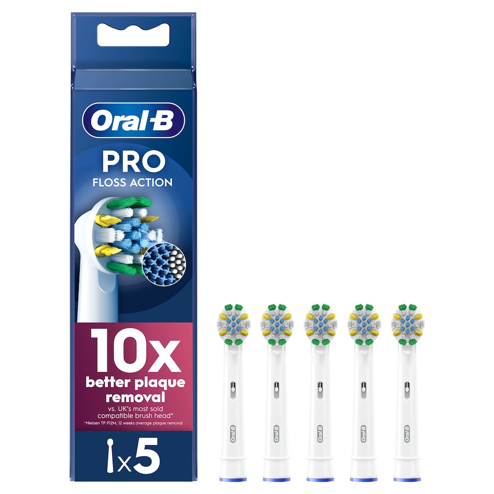 image 1 of Oral-B Pro Floss Action Replacement Electric Toothbrush Heads 5 pack
