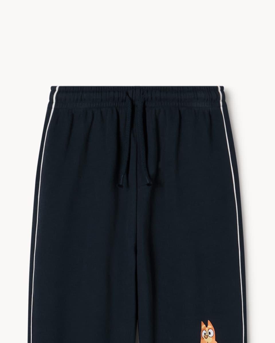 image 1 of Bluey Cotton Rich Sweatshirt and Joggers Set in Navy