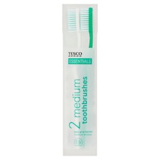 Tesco Essentials Toothbrushes 2 Pack