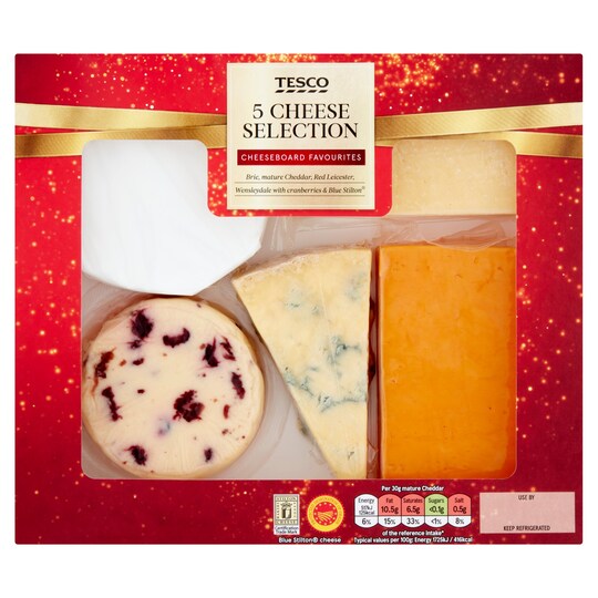 Tesco 5 Cheese Selection 450G Tesco Groceries