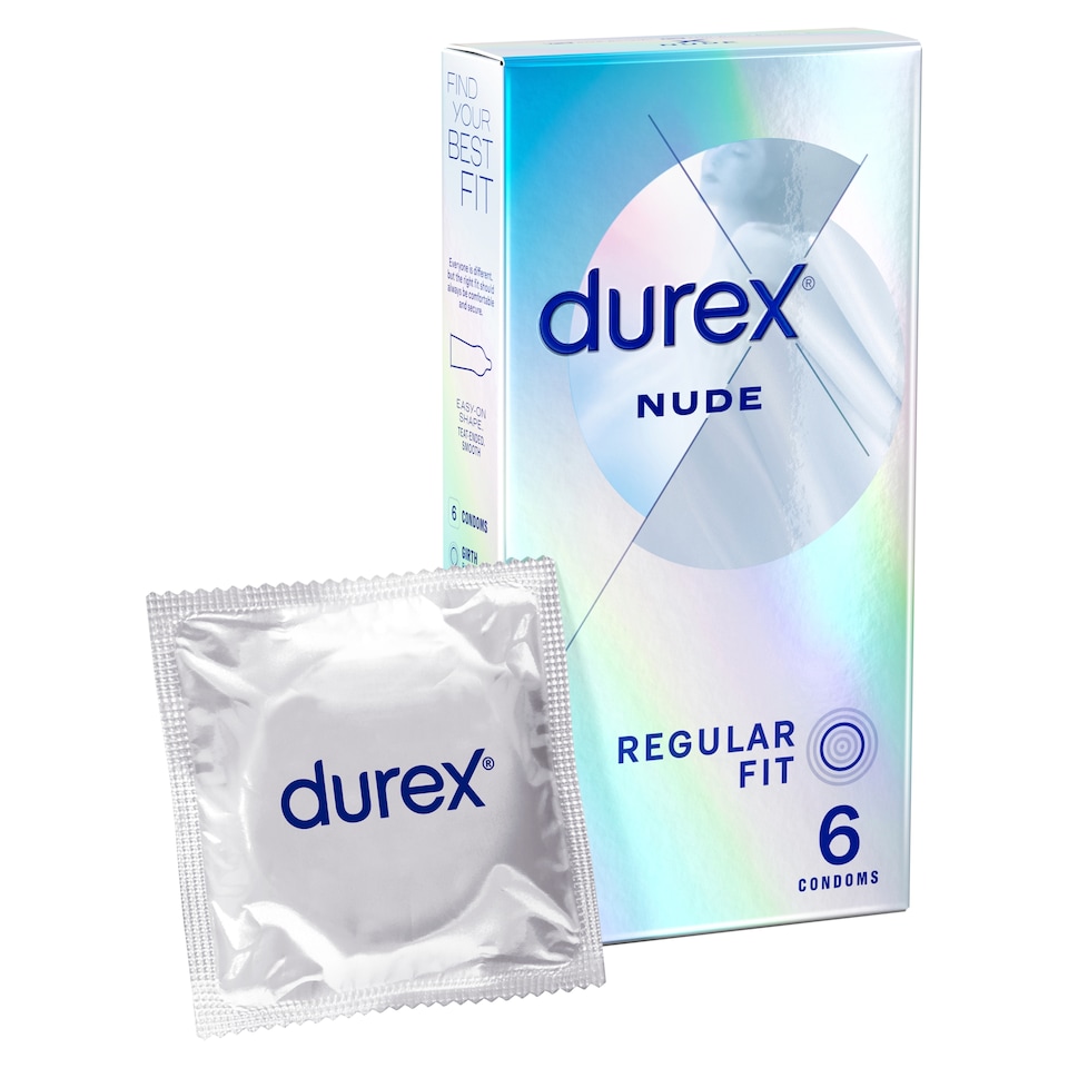 image 1 of Durex Nude Ultra Thin Condoms Enhanced Sensitivity Regular Fit 6s 