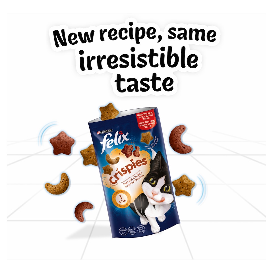 image 1 of Felix Crispies Cat Treats Beef and Chicken 45G