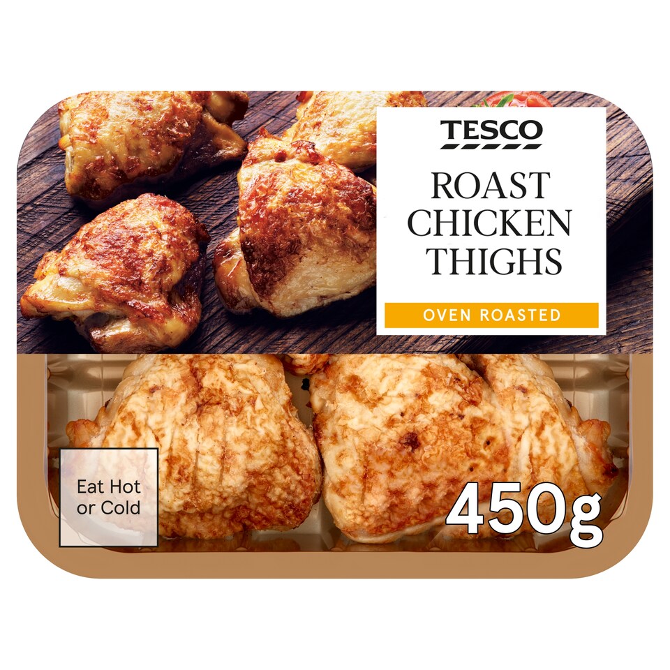 Tesco Ready To Eat Roast British Chicken Thighs 450G