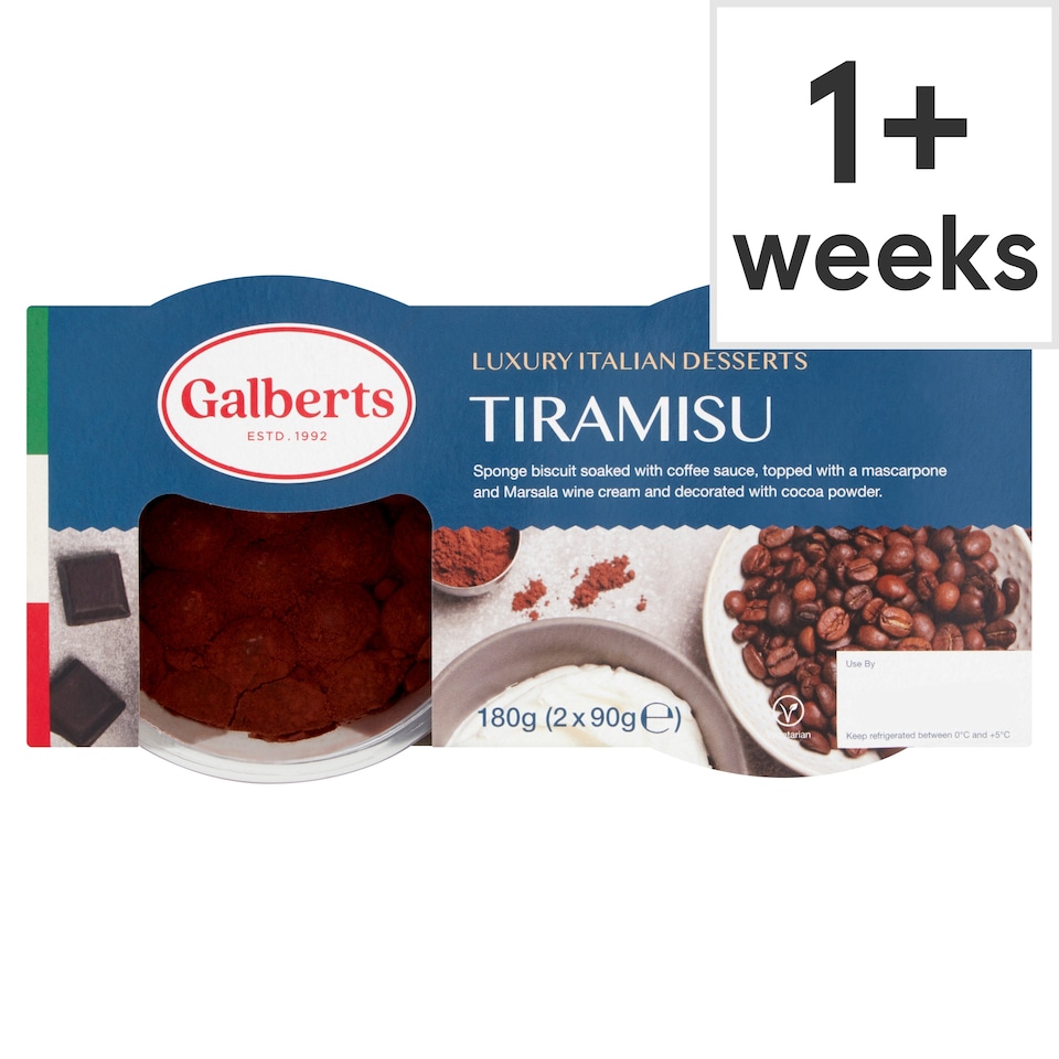 Galberts Italian Tiramisu Dessert Twin Pack 90g
