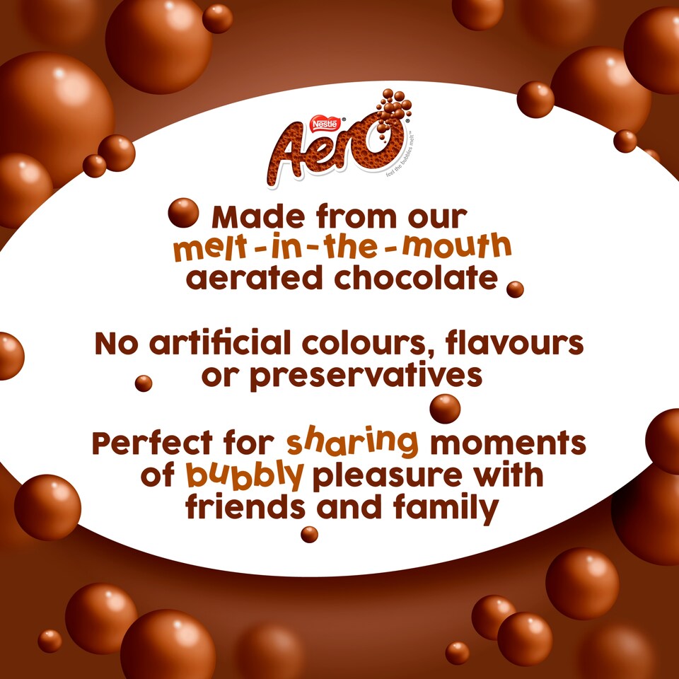 image 1 of Aero Purely Milk Chocolate Bar 36G