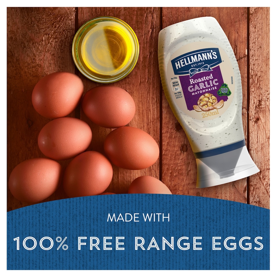 image 1 of Hellmann's Garlic Squeezy Mayonnaise 250Ml