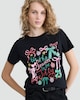 image 1 of F&F 'Tis the Season to Be Jolly Slogan T-Shirt in Black