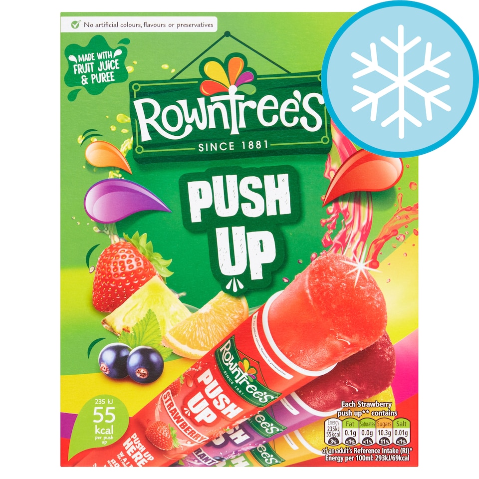Rowntrees Fruit Pastille Push Up Lollies 6 X 80Ml
