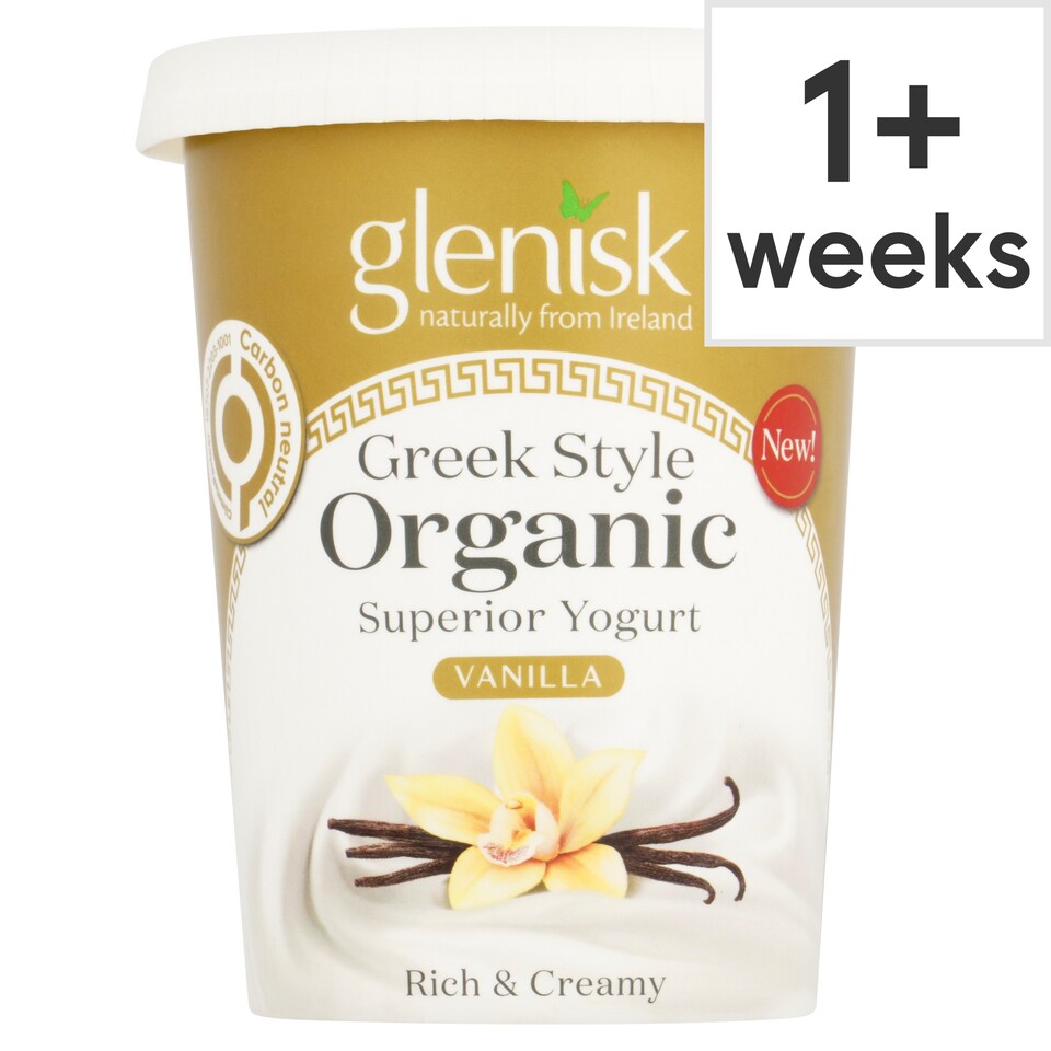 Glenisk Greek Style Organic Superior Yogurt - Vanilla 450g