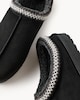 image 3 of F&F Faux Fur Lined Braided Mule Slippers in Black