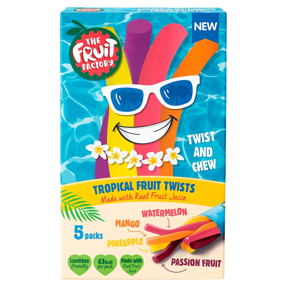 The Fruit Factory Tropical Fruit Twists 5*18g