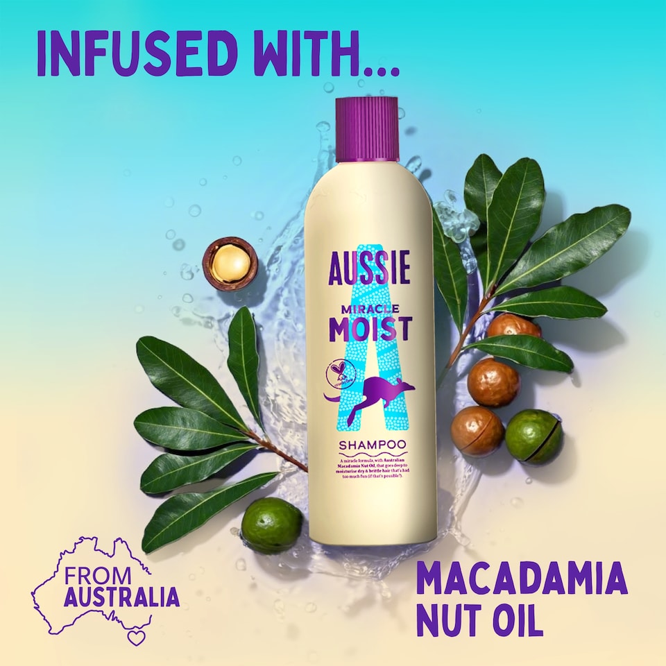 image 1 of Aussie Miracle Moist Shampoo 300Ml