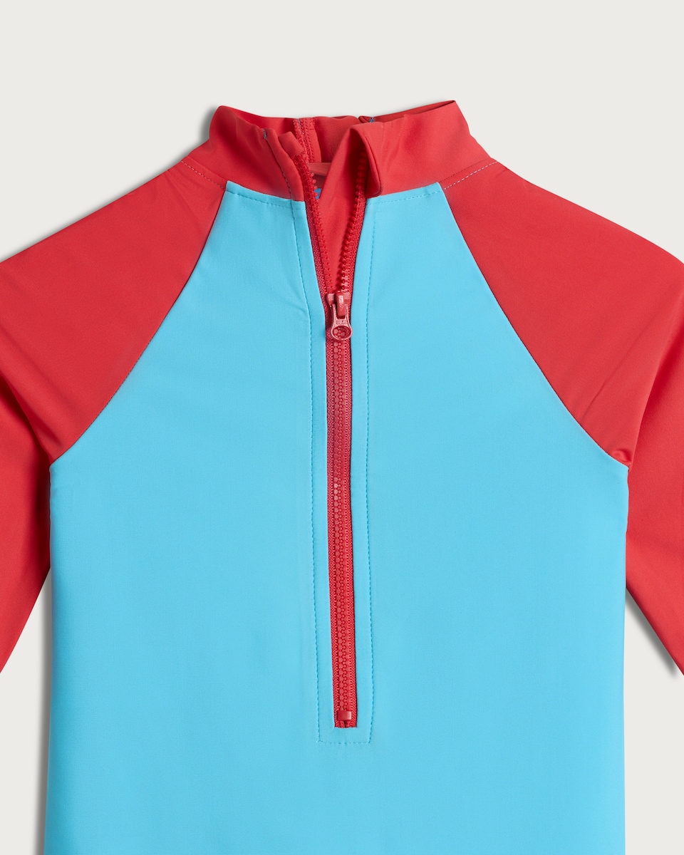 image 1 of Marvel Spider-Man Sunsafe Swimsuit in Blue