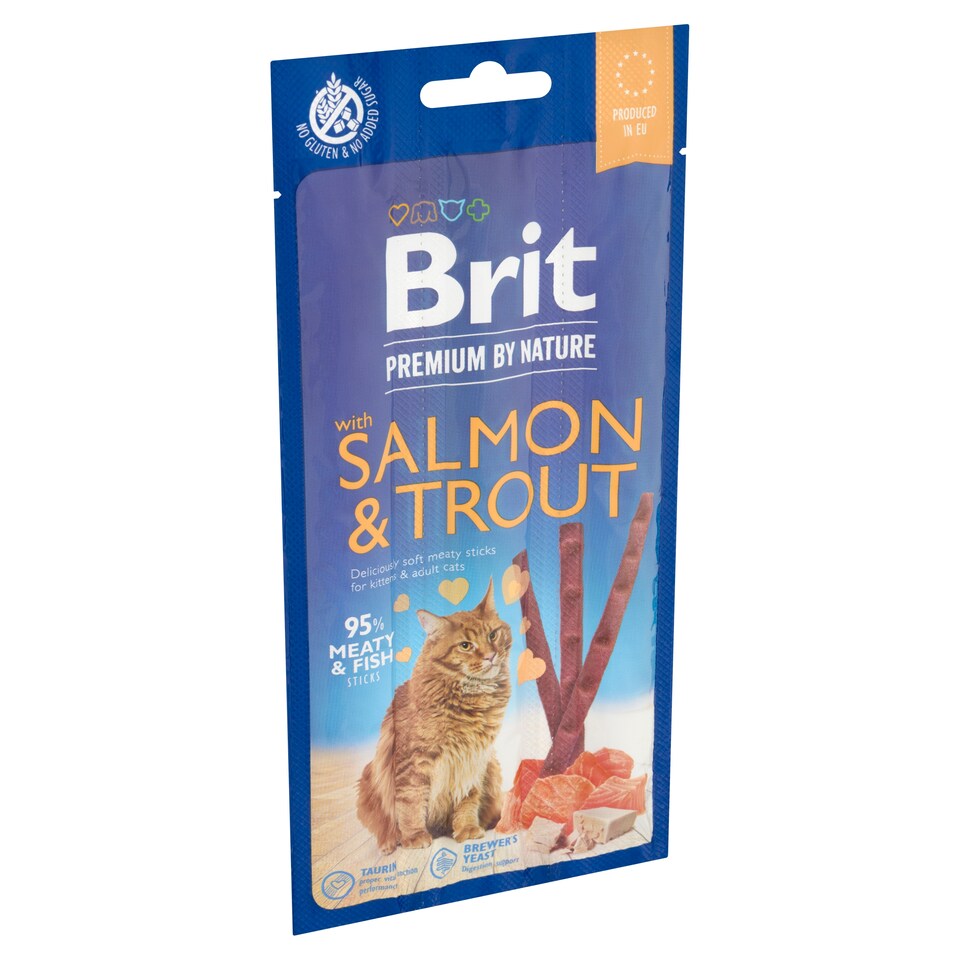 image 1 of Brit Premium by Nature Cat Sticks Salmon & Trout 3 pcs