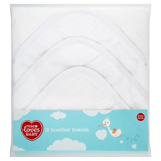 TESCO MY BABYS Cuddle Robes White 3 Pk Tesco Groceries