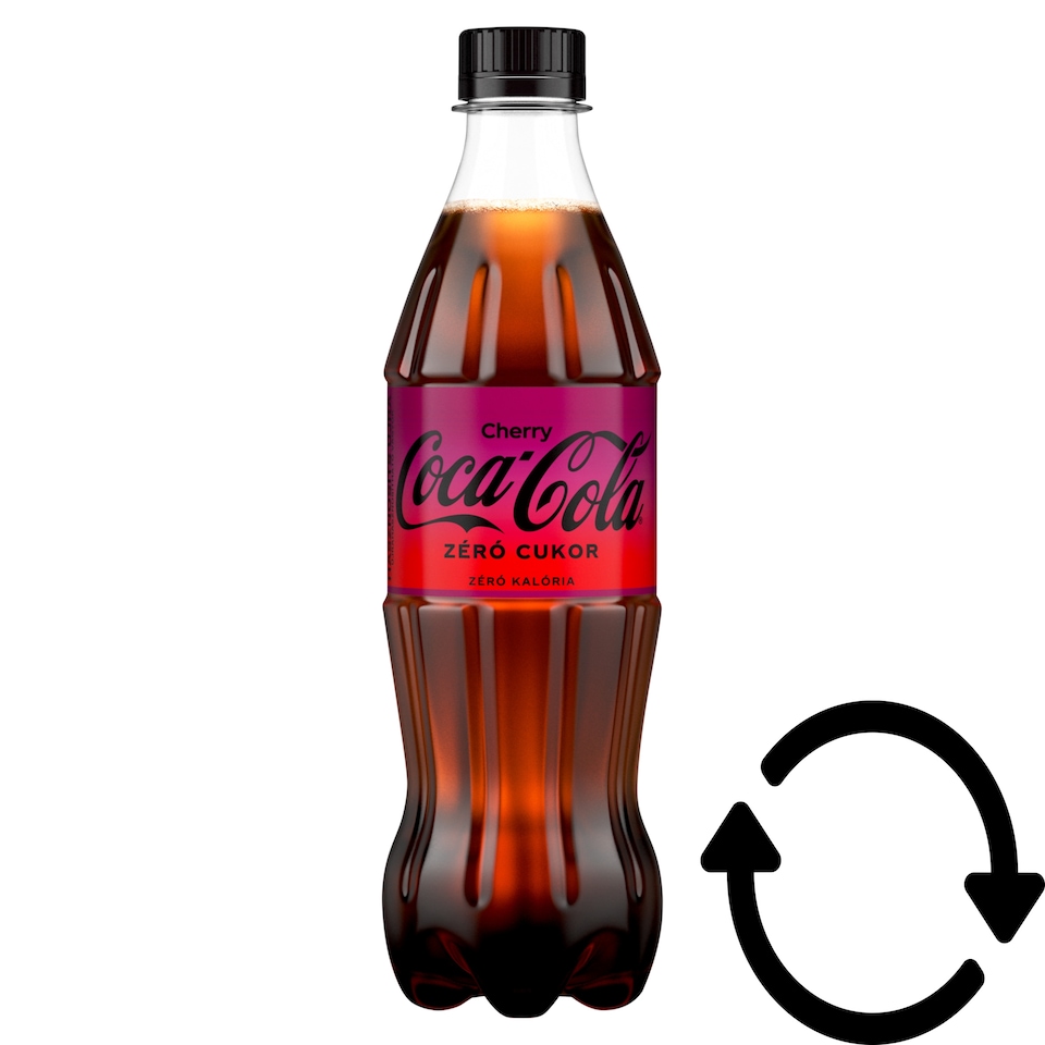 Coca-Cola Zero Cherry colaízű energiamentes szénsavas üdítőital cseresznye ízesítéssel 500 ml