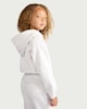 image 3 of F&F Girls Cotton Rich Slogan Zip Up Hoodie in Grey