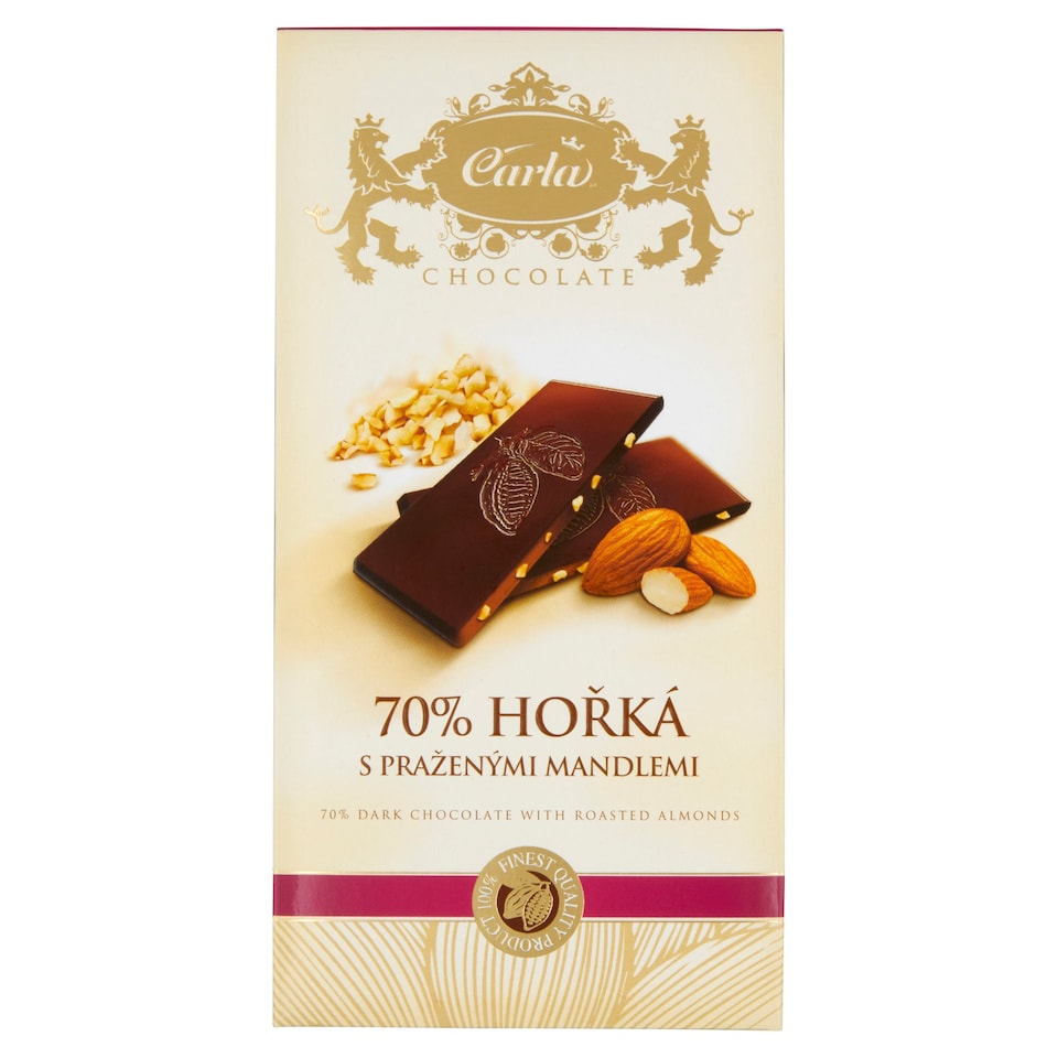 Carla Dark Chocolate 70% with Roasted Almonds 80g