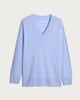 image 4 of F&F Premium Pure Cashmere V Neck Jumper in Blue