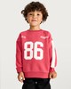 image 1 of F&F Boys Cotton Rich Mini Champs 86 Sweatshirt in Red