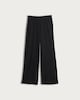 image 4 of F&F Crinkle Wide Leg Co-ord Trousers in Black
