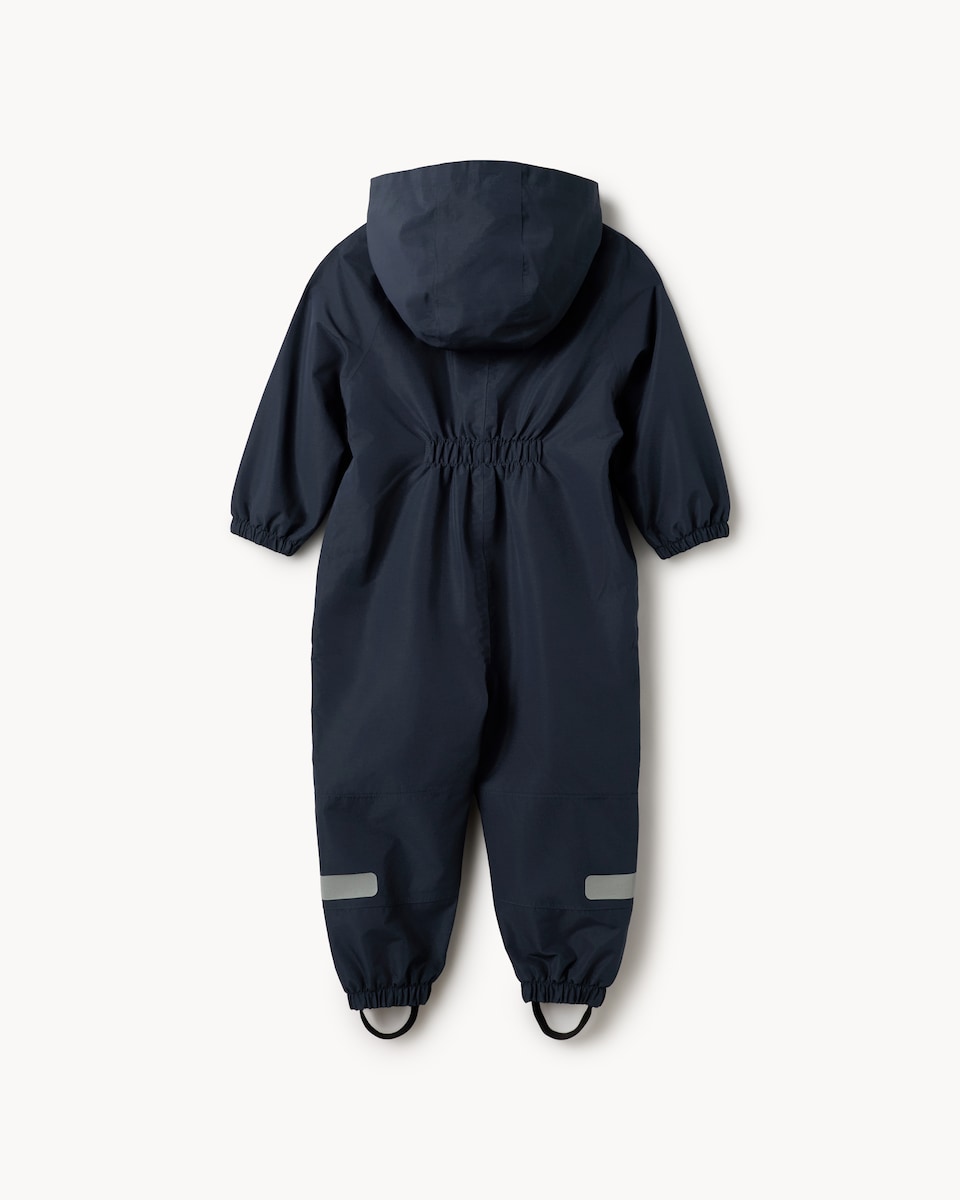 image 1 of F&F Boys Fleece Lined Waterproof Puddlesuit in Navy