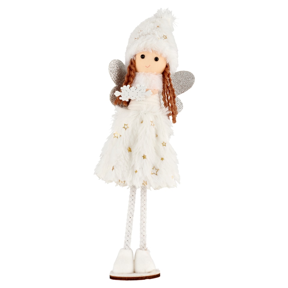 Stojaci anjel s vločkou