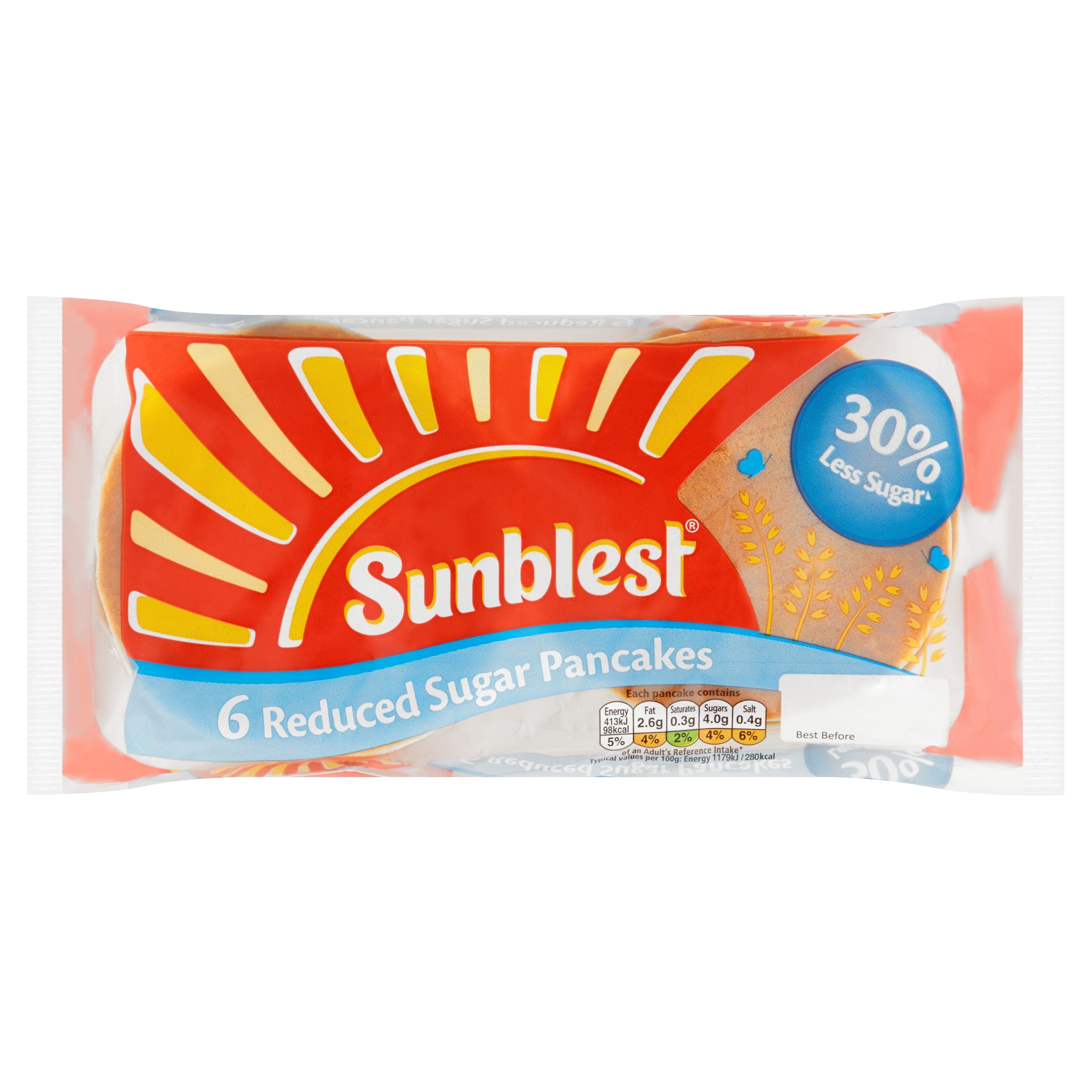 Sunblest Reduced Sugar Pancakes 6 Pack - Tesco Groceries