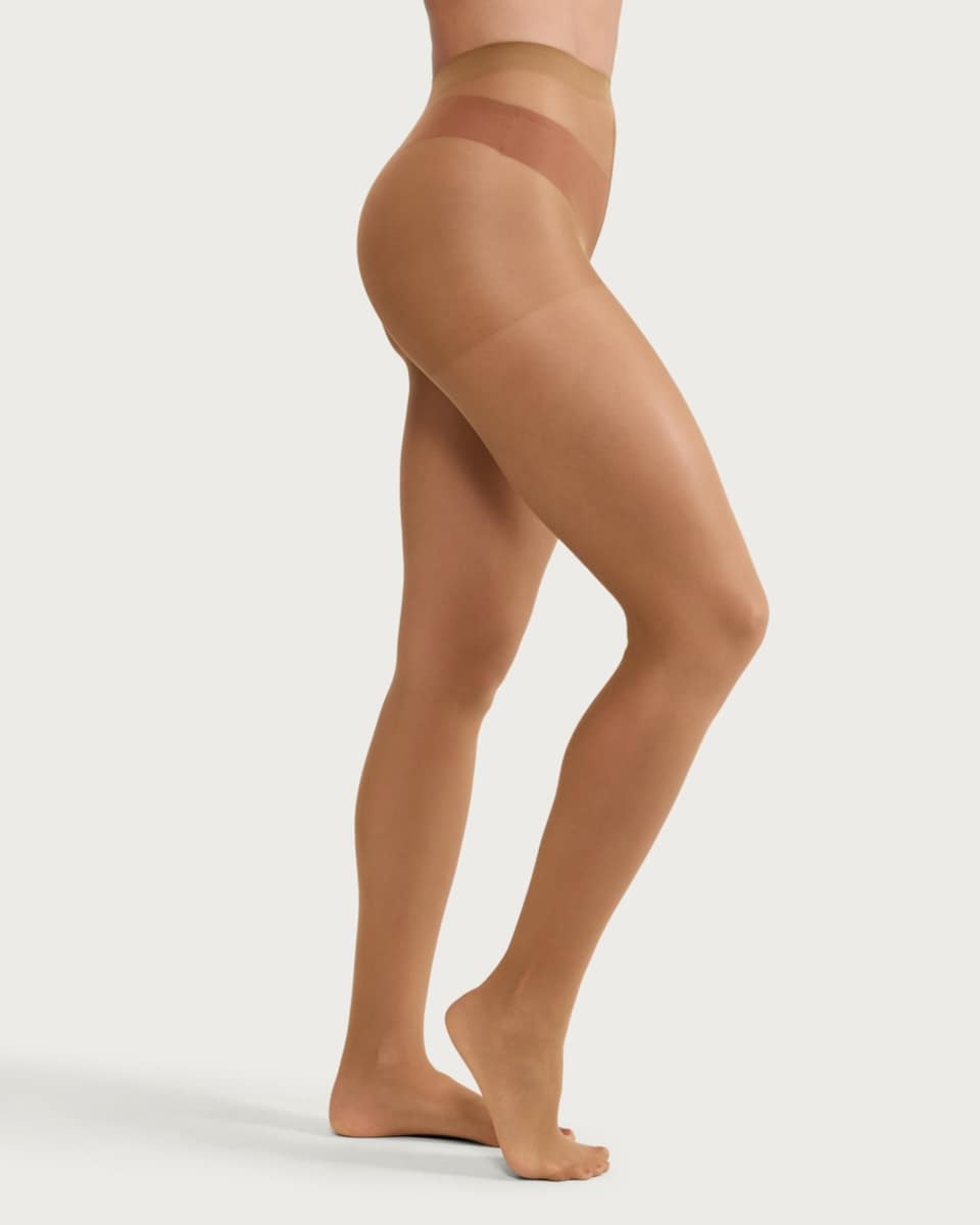 image 1 of F&F 5-Pack 15 Denier Run Resist Tights in Nude
